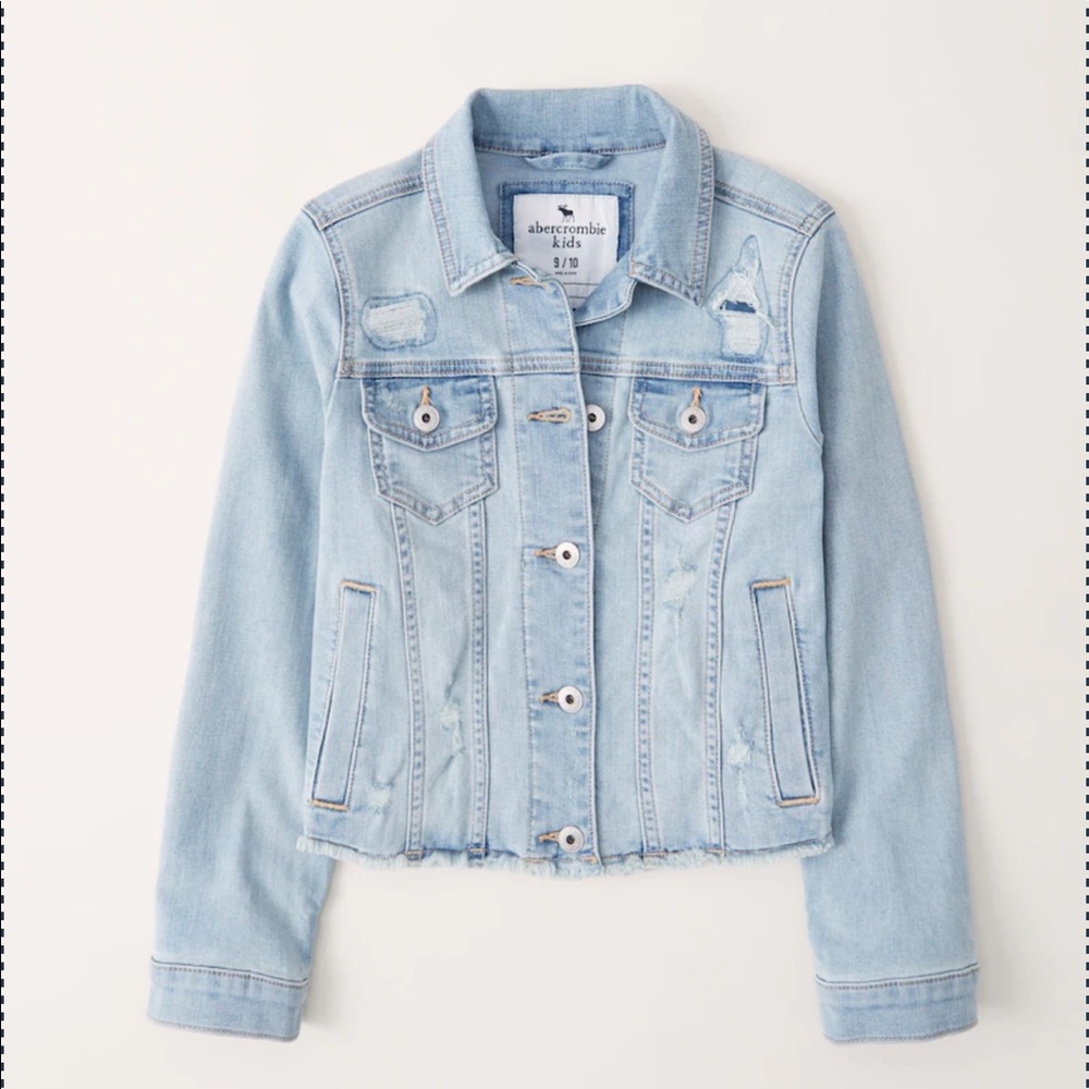 Abercrombie & Fitch Ripped Denim Jacket
